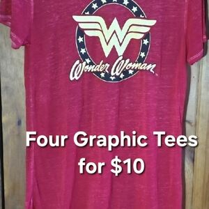Four Graphic Tees For $10